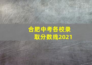 合肥中考各校录取分数线2021