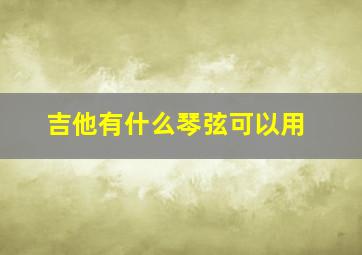 吉他有什么琴弦可以用