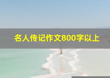 名人传记作文800字以上