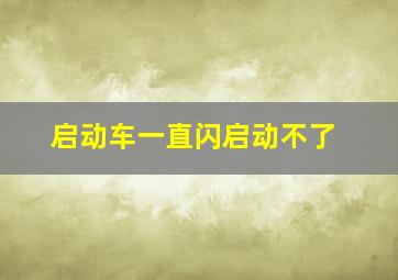 启动车一直闪启动不了