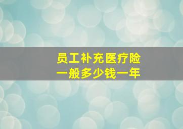 员工补充医疗险一般多少钱一年