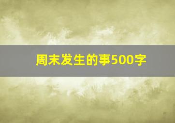 周末发生的事500字