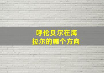 呼伦贝尔在海拉尔的哪个方向