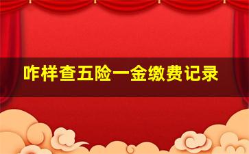 咋样查五险一金缴费记录