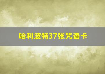 哈利波特37张咒语卡