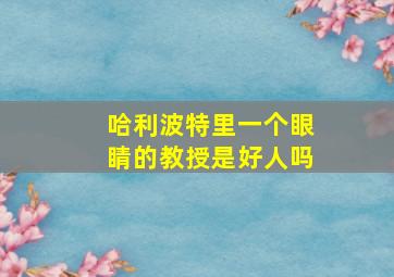 哈利波特里一个眼睛的教授是好人吗