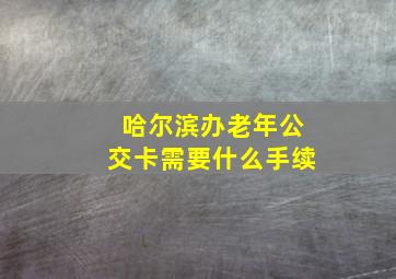 哈尔滨办老年公交卡需要什么手续