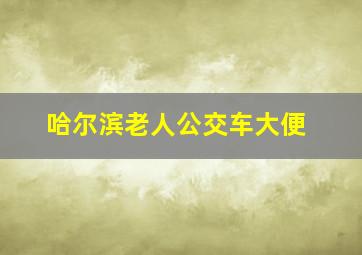 哈尔滨老人公交车大便