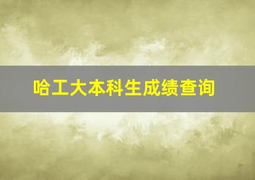 哈工大本科生成绩查询