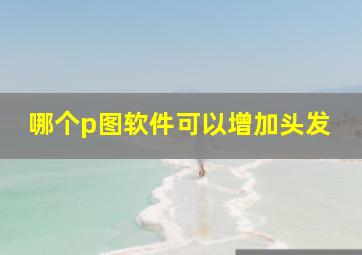 哪个p图软件可以增加头发