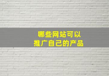 哪些网站可以推广自己的产品