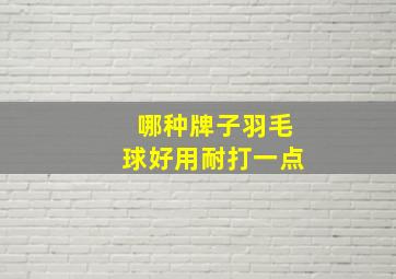 哪种牌子羽毛球好用耐打一点