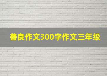 善良作文300字作文三年级