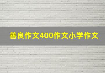 善良作文400作文小学作文