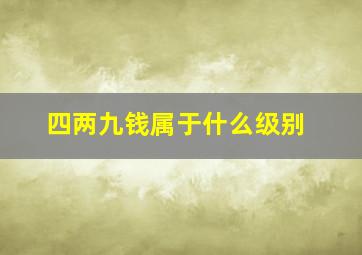 四两九钱属于什么级别