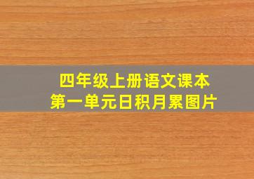 四年级上册语文课本第一单元日积月累图片