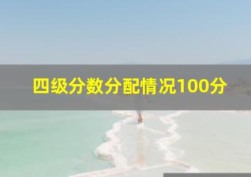 四级分数分配情况100分