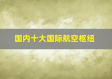 国内十大国际航空枢纽