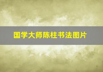 国学大师陈柱书法图片