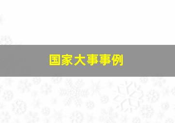 国家大事事例