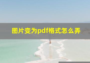 图片变为pdf格式怎么弄