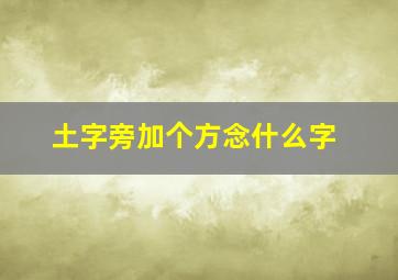 土字旁加个方念什么字