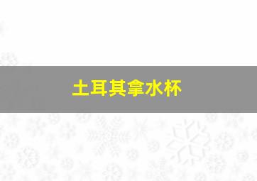 土耳其拿水杯