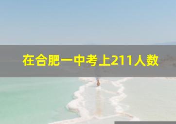 在合肥一中考上211人数