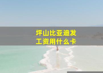 坪山比亚迪发工资用什么卡