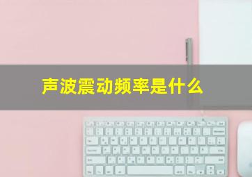 声波震动频率是什么