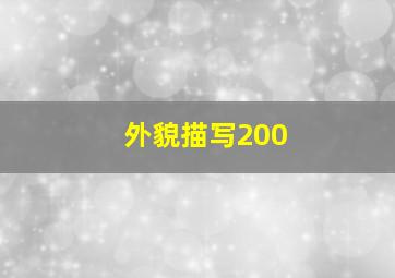 外貌描写200