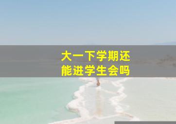 大一下学期还能进学生会吗