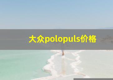 大众polopuls价格