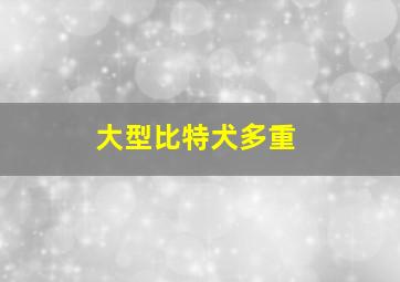 大型比特犬多重