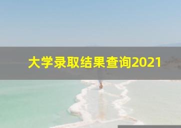 大学录取结果查询2021