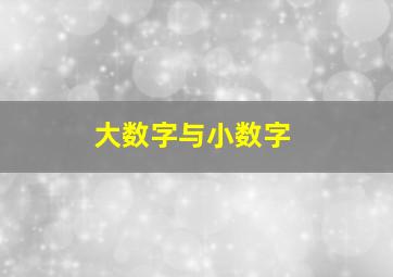 大数字与小数字