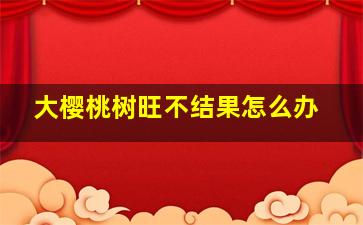 大樱桃树旺不结果怎么办