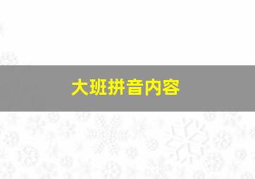 大班拼音内容