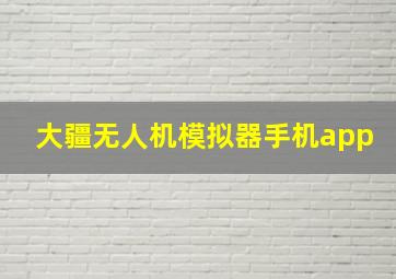 大疆无人机模拟器手机app