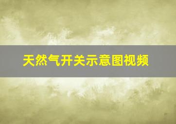 天然气开关示意图视频