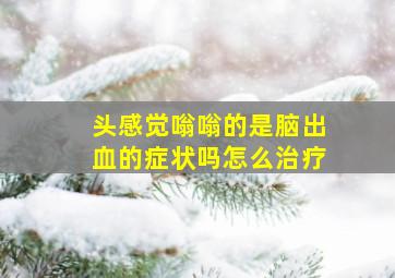 头感觉嗡嗡的是脑出血的症状吗怎么治疗