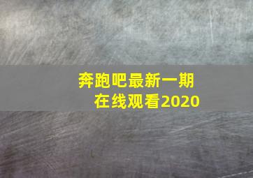 奔跑吧最新一期在线观看2020