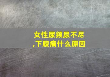 女性尿频尿不尽,下腹痛什么原因