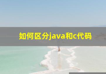 如何区分java和c代码