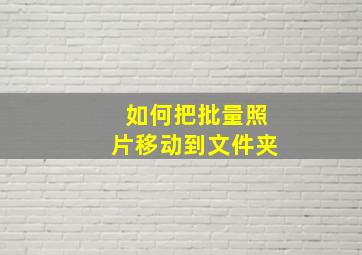 如何把批量照片移动到文件夹