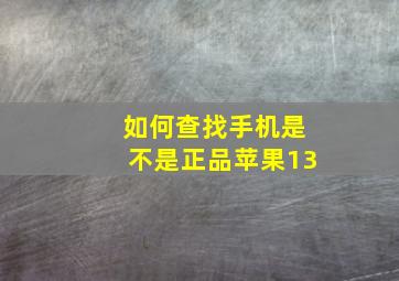 如何查找手机是不是正品苹果13