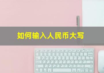 如何输入人民币大写