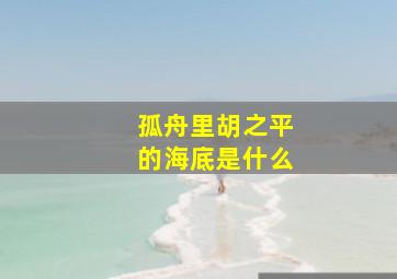 孤舟里胡之平的海底是什么