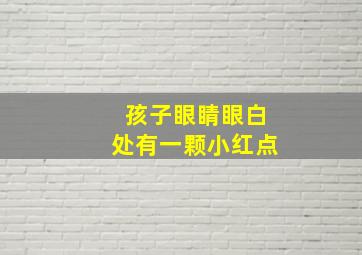 孩子眼睛眼白处有一颗小红点