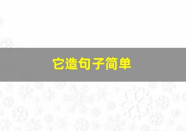 它造句子简单